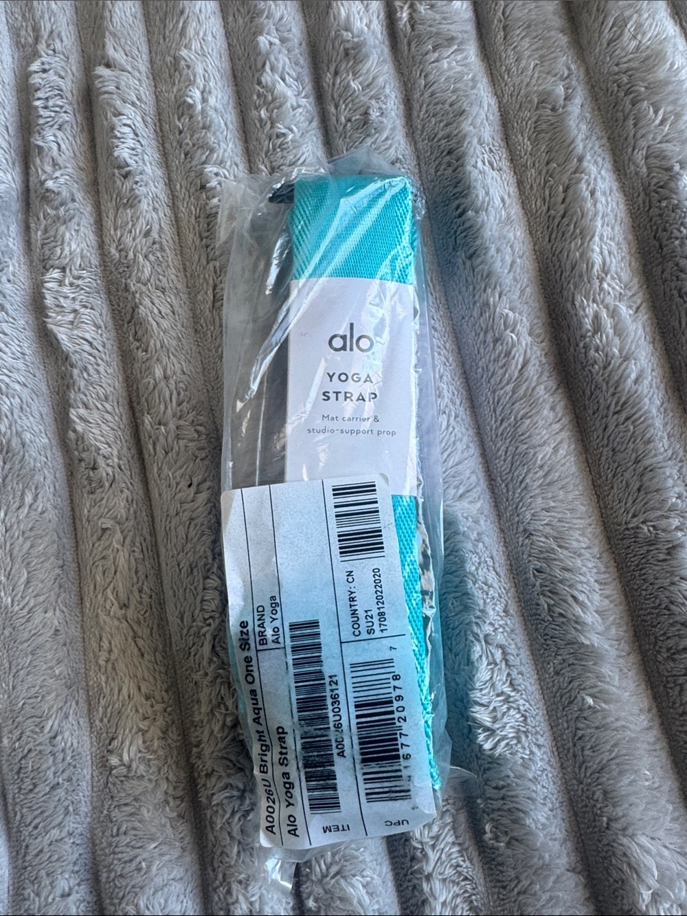 ALO Yoga Aqua Blue Yoga Strap